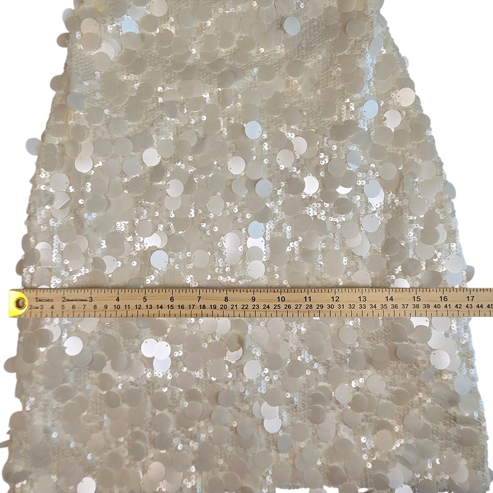 Meshki White Sequin Mini Dress with Cutout - Picture 12 of 14